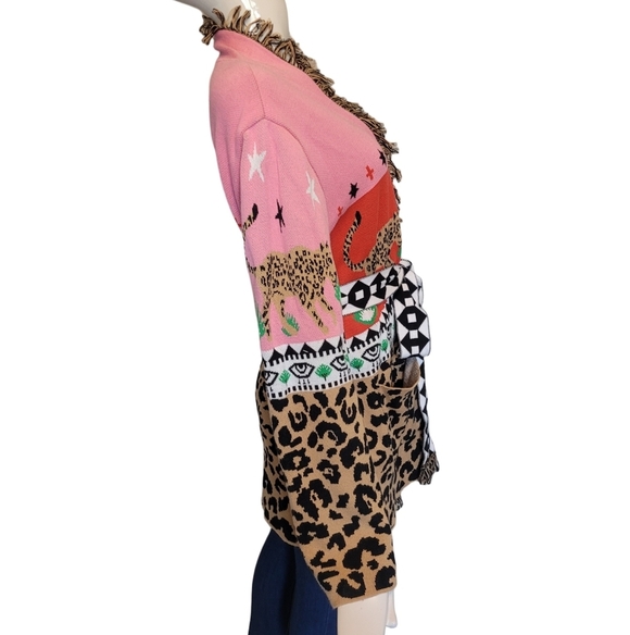 Hayley Menzies Leopardess Cardigan, VGUC, Size L - Picture 3 of 9